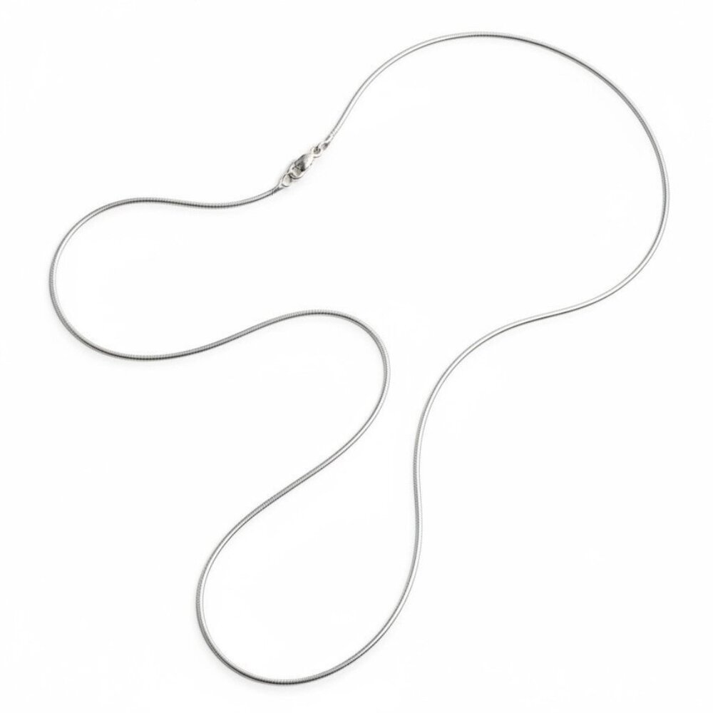 Sterling Silver Box Chain Necklace 20" Italy 925 Unisex - Picture 1 of 9